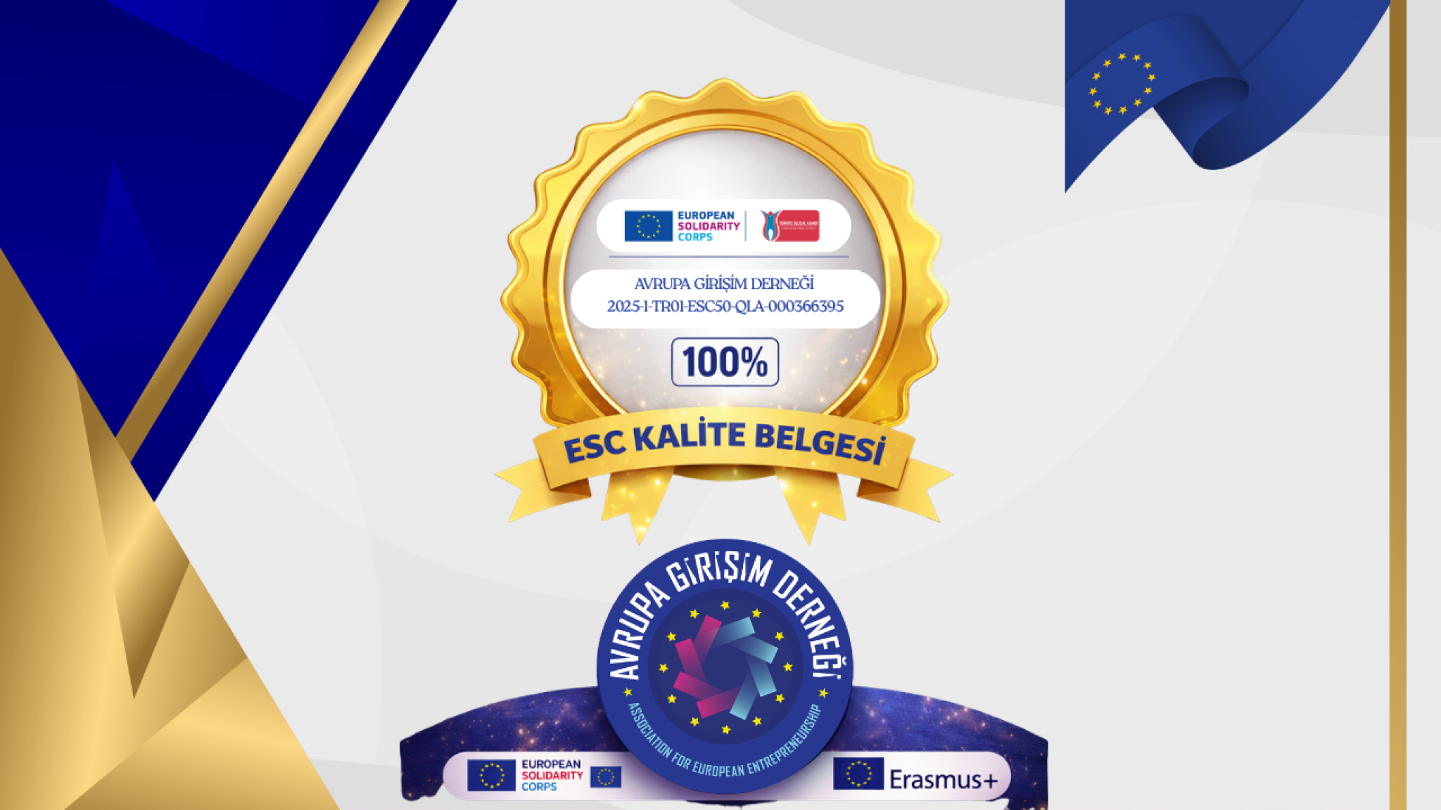 AVRUPA GİRİŞİM DERNEĞİ ESC KALİTE BELGESİ ALDI!